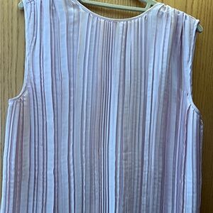 Elegant Pink Pleated Sleeveless Top